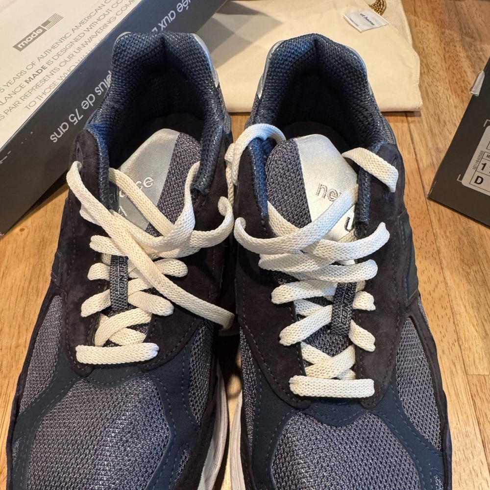 New Balance Navy and White Sneakers